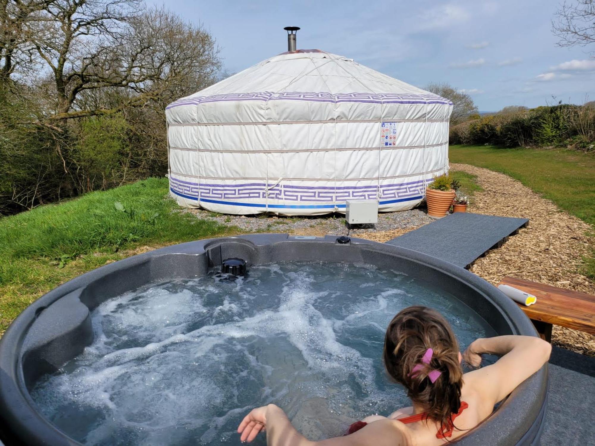 Gilfach Gower Farm Luxury Yurt With Hot Tub Hotell Ammanford Eksteriør bilde