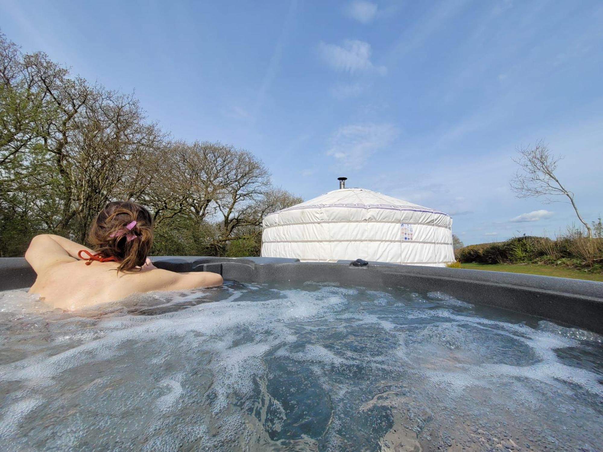 Gilfach Gower Farm Luxury Yurt With Hot Tub Hotell Ammanford Eksteriør bilde